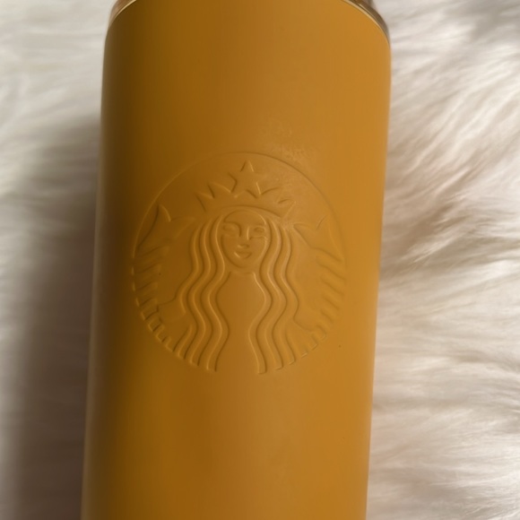 STARBUCKS | Matte Mustard Yellow Soft Touch Cold Brew SS Tumbler - Picture 3 of 3